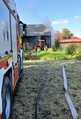 Pożar stodoły w Jeżowem-Podgórzu. Interweniowały służby ratunkowe