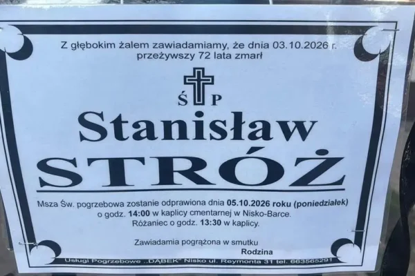 Sokół Nisko w żałobie. Zmarł Stanisław Stróż, dziadek klubowego zawodnika