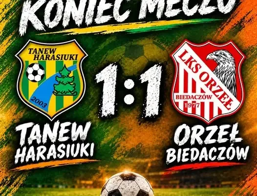 Pierwszy punkt w sezonie! Remis i gol Mateusza Rębacza dla Tanwi Harasiuki