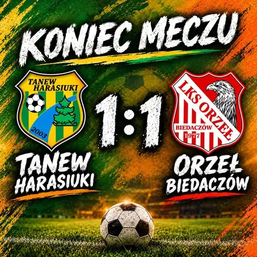 Pierwszy punkt w sezonie! Remis i gol Mateusza Rębacza dla Tanwi Harasiuki