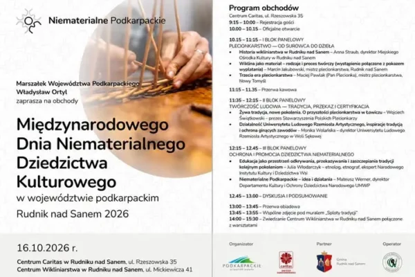 Rudnik nad Sanem zaprasza na III obchody Międzynarodowego Dnia Niematerialnego Dziedzictwa Kulturowego