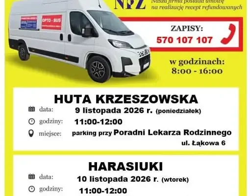 Darmowe badanie wzroku w mobilnym opto-busie – sprawdź harmonogram i zapisz się już dziś