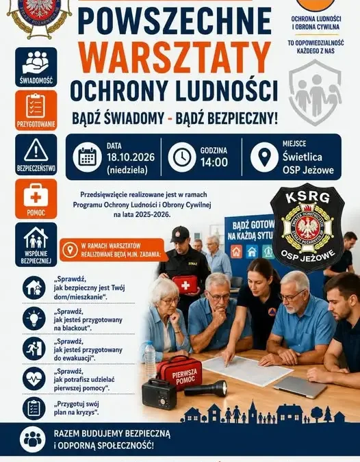 Jeżowe: warsztaty ochrony ludności już 18 października