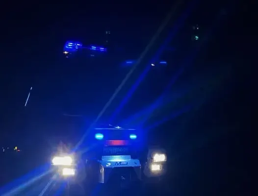Powalone drzewo zablokowało drogę w Hucie Starej — interwencja OSP Harasiuki