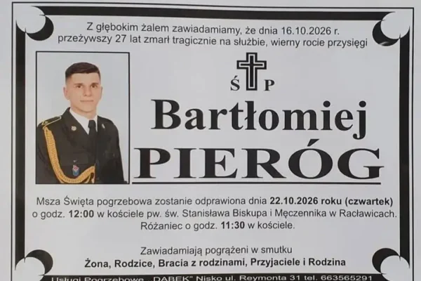 Tragiczna śmierć strażaka. Bartłomiej Pierog zginął na służbie w wieku 27 lat