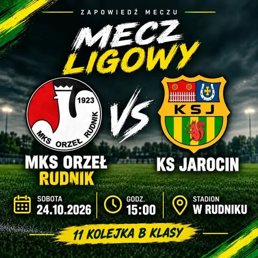 KS Jarocin przed 11. kolejką B klasy: relacja z porażki i zapowiedź meczu w Rudniku