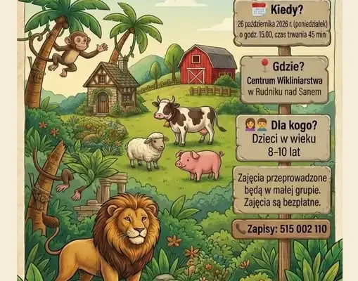 Angielski przez zabawę ze zwierzakami – warsztaty w Centrum Wikliniarstwa