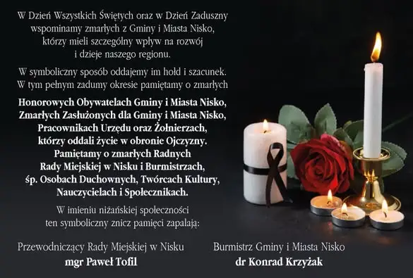 Nisko: Burmistrzowie zapalili znicze na grobach zasłużonych i honorowych obywateli