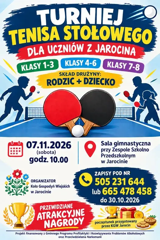 Turniej „Rodzic + Dziecko” w Jarocinie – zapisy do 30 października